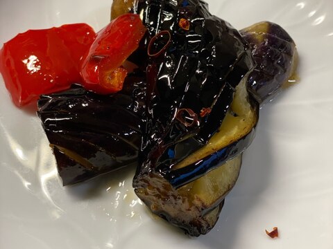 ナスの揚げびたし~酢醤油漬け